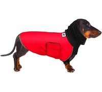 Dachshund Coats, Dog Winter Coat Warm Waterproof, Dachshund Raincoat Waterproof Clothing, Miniature Dog Coat, Raincoats for Dogs Small (Red, M)