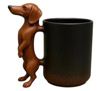Dachshund Coffee Mug, Dog Mug with Stainless Steel Liner, Cute Cups with Handle, Home Decor for Coffee, Milk, Tea Lovers, Pet Lovers