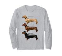 Dachshund Coffee Roast Chart Light Medium Dark Roast Wiener Long Sleeve T-Shirt