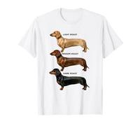 Dachshund Coffee Roast Chart Light Medium Dark Roast Wiener T-Shirt