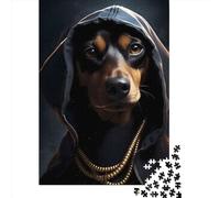 Dachshund Cool Jigsaw Puzzles Game Adult 1000 Piece Jigsaw Wooden Creative Jigsaw Puzzle Decompressing Game 1000pcs (75x50cm)