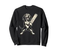 Dachshund Cricket Sports Vintage Dog Lover Sweatshirt
