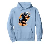 Dachshund Dachshund Dog for Women and Men Pullover Hoodie, Adult Unisex, Dusty Blue, Medium