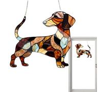 Dachshund , Dachshund , Memorial Dachshund Sun Catcher, Dachshund Stained Puppy Window Hanging, Dog Sun Catcher for Window Decoration