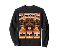 Dachshund Dad Doxie Dog Dad Father's Day 90s Bootleg Style Sweatshirt