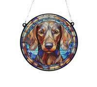 Dachshund Dapple Stained Glass Effect Suncatcher Gift for Dog Lovers - 19cm