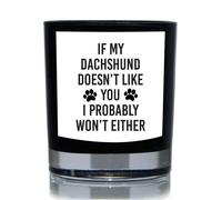 Dachshund Doesn't Like You Funny 20cl Candle 60 SECOND MAKEOVER Black One Size