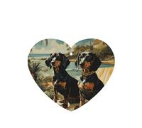 Dachshund Dog Bento Car Air Fresheners Cards 4 Pcs Long Lasting Car Fresheners Gifts for Men Women Auto Aromatherapy Tablets Hanging Scented Card Rearview Mirror Pendant - Lavender Scent