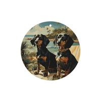 Dachshund Dog Bento Car Air Fresheners Cards 4 Pcs Long Lasting Car Fresheners Gifts for Men Women Auto Aromatherapy Tablets Hanging Scented Card Rearview Mirror Pendant - Lavender Scent