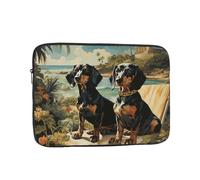 Dachshund Dog Bento Laptop Case 10 inch, TSA Laptop Sleeve Shockproof Protective Notebook Case Water Resistant Computer Carrying Cover Briefcase Handbags Men Women Computer Bag