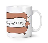Dachshund Dog Body of A Sausage Heart of A Lion 10oz Mug Cup