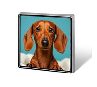 Dachshund Dog Button Pin Funny Cute Brooch Pins Personalized Square Lapel Pin Badges Alloy Pinback Button Badge Novelty Backpack Pins for Jackets Hat Bags Chrismas Birthday Gift