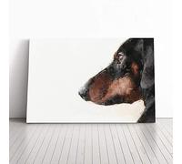 Dachshund Dog | Canvas Wall Art Print | Framed & Ready to Hang Picture | Modern Home Decor for Living Room, Bedroom, Kitchen or Office | 30x20 Inches