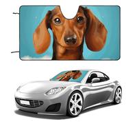 Dachshund Dog Car Windshield Sun Shade Keep Car Interior Cool 55"x30" Folding Front Window Sun Shade, Heat Shield for SUV, Truck, Blocks UV