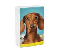Dachshund Dog Cigarette Case Waterproof Plastic Cigarette Box Vintage Cigarette Cases for Men Women Small Funny Cigarette Holder for Regular 85mm King Size 20 Capacity