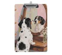 Dachshund Dog Clipboard 8.5×12.5 Inch Acrylic Clip Board with Metal Clip A4 Letter Size Decorative Clipboard Cute Hanging Clipboards for Office, Teacher, Nurse, Doctor,