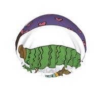 Dachshund Dog Color,Shower Cap Nightcap Double Layer Waterproof Elastic Bath Cap Reusable Hair Cap