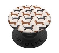 Dachshund Dog Cute Brown Black Pink Women Girls PopSockets Adhesive PopGrip