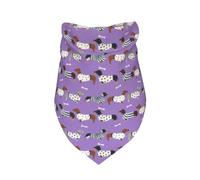 Dachshund Dog Dogs In Sweaters Doxie Dog Purple,Bib Scarf Triangle Hood Adjustable Pet Scarf Washable Hood Suitable for Small, Medium and Large Dogs and Cats