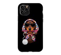 Dachshund Dog Doxie Granny Square Crochet Yarn Crocheting Case for iPhone 11 Pro