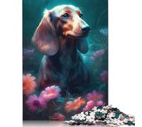 Dachshund Dog Fantastical Puzzle Jigsaws 1000 Pieces for Adults Wooden Puzzle Adult Jigsaw Puzzle Family Puzzle Game 1000pcs (75x50cm)