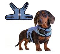 Dachshund Dog Harness No Pull Adjustable Breathable Mesh Reflective Vest Harness for Small Medium Long Body Dogs Corgi French Bulldog Anti-Choke for Walking Training Outdoor