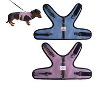 Dachshund Dog Harness No Pull Adjustable Breathable Mesh Reflective Vest Harness for Small Medium Long Body Dogs Corgi French Bulldog Anti-Choke for Walking Training Outdoor