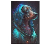 Dachshund Dog Jigsaw Puzzles for Adults 1000 Pieces - Kids Wooden Puzzle - Recycled Board Picture (78×53cm)