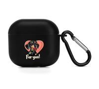 Dachshund Dog Love For You Bluetooth Earbuds Protector Compatible with Airpods 4 Cute Wireless Earbud Case Cover