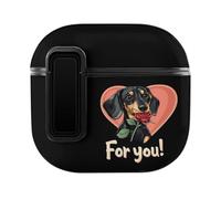 Dachshund Dog Love For You Trendy Bluetooth Earbuds Protector Printed Wireless Earbud Case Covers Compatible with Airpods 4