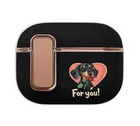 Dachshund Dog Love For You Trendy Bluetooth Earbuds Protector Printed Wireless Earbud Case Covers Compatible with Airpods Pro 2