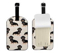 Dachshund Dog Luggage Tags Id Leather Travel Bag Labels Checked Baggage Tagstravel Identifier for Luggage