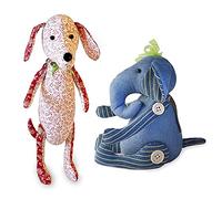 Dachshund Dog & Memory Elephant Sewing Pattern Bundle Soft Toys
