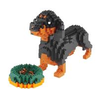 Dachshund Dog Micro Building Block Set,898 PCS Animals Toys Compatible with Mini Lego Sets,Birthday Gifts for Adults Women Boys Girls 10 11 12 13 14+(Challenging)