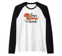Dachshund Dog Mom Love at First Bark Owner Raglan Baseball Tee