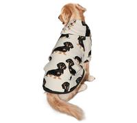 Dachshund Dog Print Dog Hoodie Pet Sweatshirt, Warm, Soft And Breathable Hooded Clothes For Medium To Large Dogs, Easy-To-Wear Design, For Winter And Fall