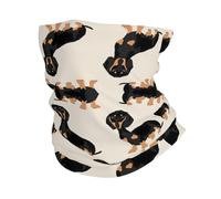 Dachshund Dog Print Windproof Neck Gaiter, Warmer Scarf Breathable Half-Face Mask Ski Mask Unisex For Outdoor