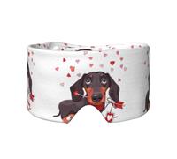 Dachshund Dog Puppy Animal Love Arrow, Full Eye Covers Light Blocking Eye Mask Sleep Eye and Ear Muffs