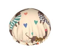 Dachshund Dog,Shower Cap Nightcap Double Layer Waterproof Elastic Bath Cap Reusable Hair Cap