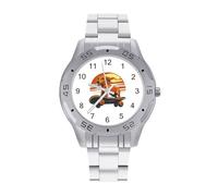 Dachshund Dog Skateboard Sunset Men's Business Watch with Stainless Strap Fashion Easy Reader Wristwatch Gifts for Men