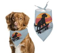 Dachshund Dog Skateboard Vintage Pet Triangle Bandana Soft Puppy Scarfs Dog Cat Gifts for Small Medium Pets