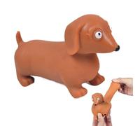 Dachshund Dog Squeeze Toy - Stretch Fidget Slow Rebound Squeeze Toy | Cross-Border Popular Memory Sand Dachshund Dog, Stretchy Sticky Ball Toy, Realistic Animal For Kids, Adult
