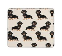 Dachshund Dog Stable Grip Mouse Pad Desk Mat, Lock Edge with Non-Slip Rubber Bottom for Computer Laptop PC