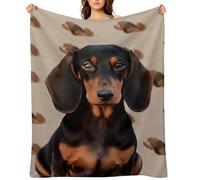 Dachshund Dog Throw Blanket for Couch, Fluffy Fuzzy Blankets for Women Men, Cozy Soft Bed Blankets for Bedroom, Warm Lightweight Throw Blanket for Travel, Camping 40"x50"