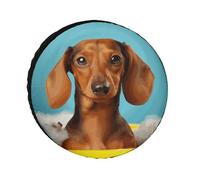 Dachshund Dog Tire Covers Waterproof Anti UV Tire Cover 30inch Single Axle Wheel Covers for RV Truck SUV Trailer Universal for All Seasons