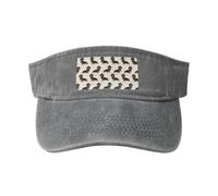 Dachshund Dog Visors for Women Mens Sun Visor Hats Sports Outdoor Tennis Running Adjustable Beach Cap, Gray, One size