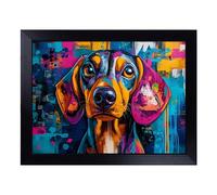 Dachshund Dog Vol.4 | Lap Tray with Padded Cushion, Portable Surface with Bean Bag Base, Perfect Surface for Working, Crafting, TV Eating and Laptop Use