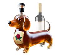 Dachshund Dog Whiskey Bottle, Cute Dachshund Hound Whiskey Decanter, 3D Sculpted Dog Shaped Wine Container, Decorative Animal Statue for Bar Home Decor, 17x16.5x7cm