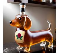 Dachshund Dog Whiskey Bottle, Dachshund-Shaped Alcohol Bottles for Liquor | Funny Dachshund Whiskey Bottle, Wine Container Transparent Decanter for Birthday, Housewarming