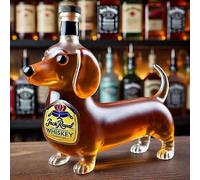 Dachshund Dog Whiskey Bottle, Fun Dachshund Whiskey Bottle, Glass Dachshunds Statue Wine Bottles, Dachshunds Decanter Decoration, Compatible